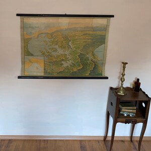 Vintage school diagram, Authentic educational poster/ Wachsmuth - Leipzig,around 1 920 year