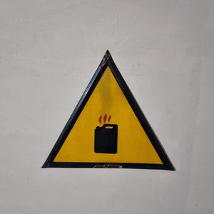 Vintage metal enamel sign