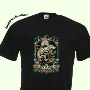 Koszulka niekończąca się historia, T-shirt z dzieciństwa, koszulki Odd fan fantasy, Magic T-shirt, Rockabilly Fantasy Ts, Falkor T_shirt