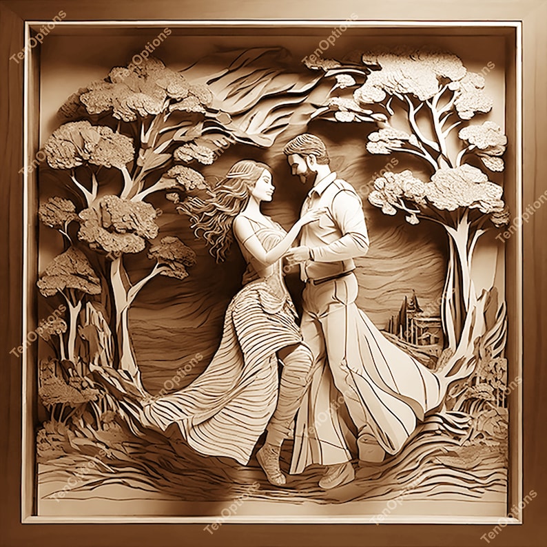 Valentine Love Couple Laser Burn PNG, Human Laser Engrave Png, xTools, Glowforge file, Lightburn File. Co2 Laser FIle, Valentine Laser Burn, 3D Illusion, Laser Burn PNG, Laser Engraving lightburn File, 3D Illusion Laser Engraving, Valentine Couple