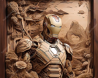 Laser Burn PNG | 3D Illusion | Laser Engrave | Laser Engraving Ready | Lightburn File | Glowforge Design File | Movie Character - Robot V1
