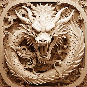 Laser Burn PNG, Laser Engrave Png, Lightburn File, 3D Illusion Laser Engraving Digital Design Instant Download, Dragon Snake V2