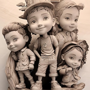 Laser Burn PNG | 3D Illusion | Laser Engrave | Laser Engraving | Lightburn File | Glowforge Design File | Movie Character | Kids | xTool SVG