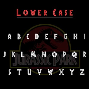 Jurassic Park TTF Font Symbols Numbers Letters With Font SVG - Etsy
