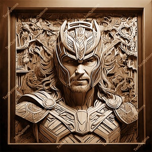 Laser Burn PNG | 3D Illusion | Laser Engrave | Laser Engraving Ready | Lightburn File | Glowforge Design File | Movie Character - Warrior V3