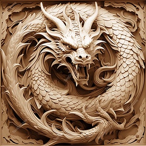 PNG bruciatura laser, PNG incisione laser, file bruciatura luce, download immediato di design digitale per incisione laser con illusione 3D, drago serpente V1
