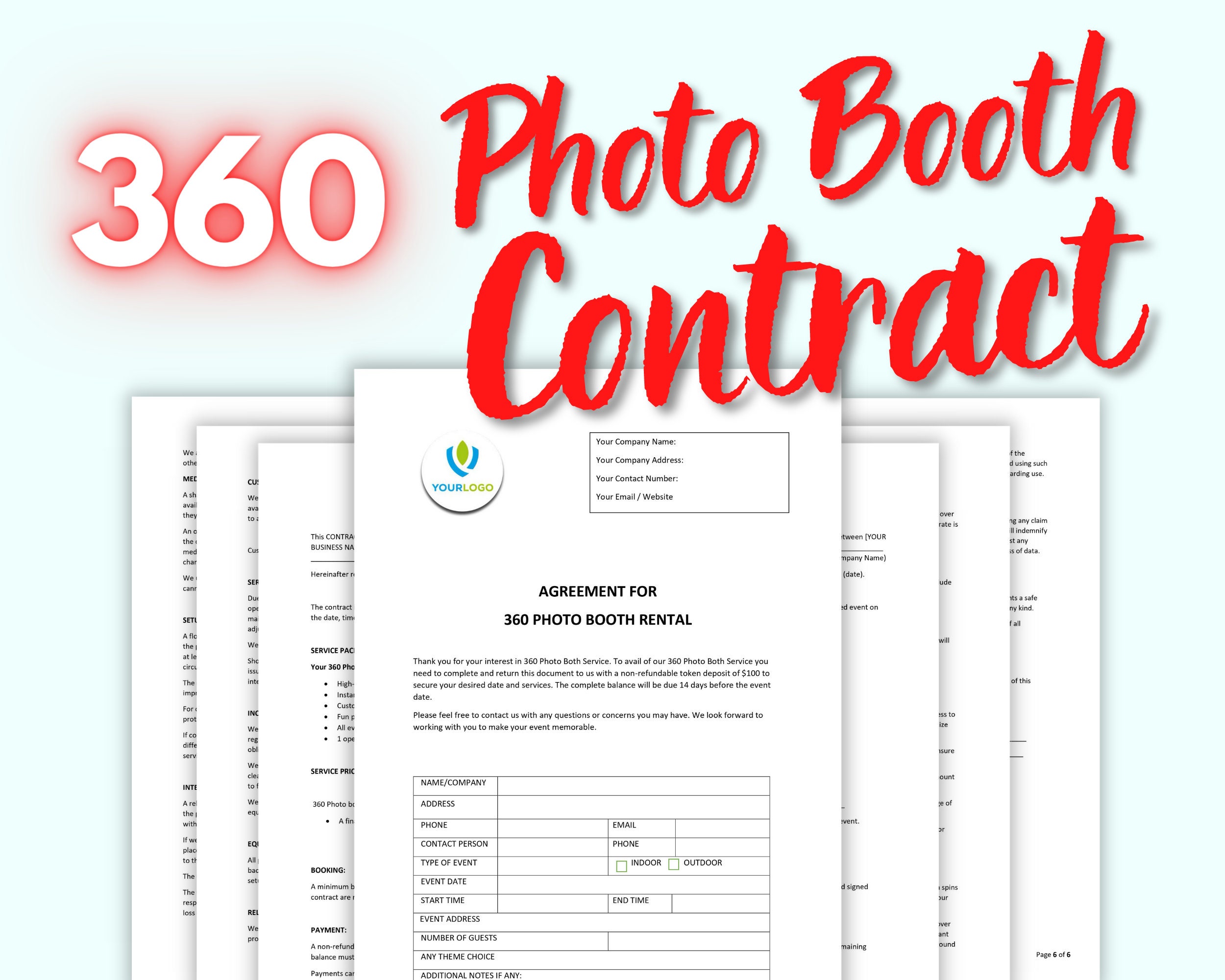 360 Photo Booth Video Booth Contract Template Professional Etsy Australia 360 Photo Booth Video Booth Contract Template Professional Etsy Australia