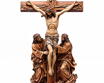 Jesus Crucified 3D Illusion Laser Engraving File, Christian Art, Laser Burn PNG, SVG