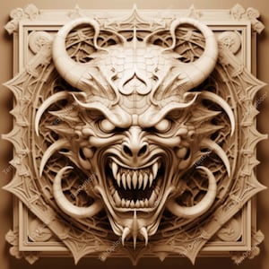 Archivo PNG de quemadura láser, archivo PNG de grabado láser, archivo de quemadura por luz, archivo SVG de grabado láser de ilusión 3D, descarga instantánea de corte láser demonio malvado diablo V5