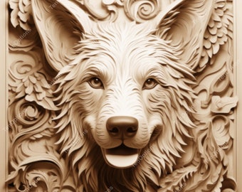 Laser Burn PNG, Laser Engrave Png, Lightburn File, 3D Illusion Laser Engraving File, Digital Design Instant Download Laser Burn File, Dog V1