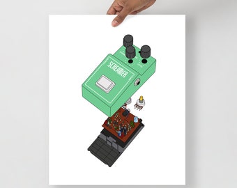 Ts808 smontato tubo screamer poster art DIGITAL DOWNLOAD