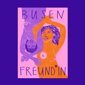 Kunstdruck / Postkarte - Busenfreund*in - A5 / A6 Print
