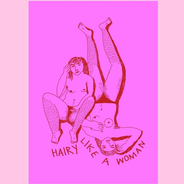 Postkarte - Hairy Women - A6 Print