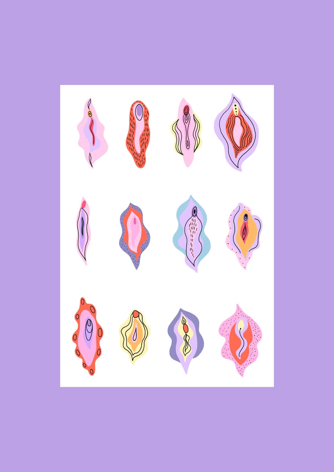 Kunstdruck Postkarte Bunte Vulven A4 A6 Print Etsy kunstdruck-postkarte-bunte-vulven-a4-a6-print-etsy
