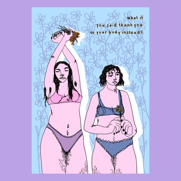 Postkarte - Thank Your Body - A6 Print
