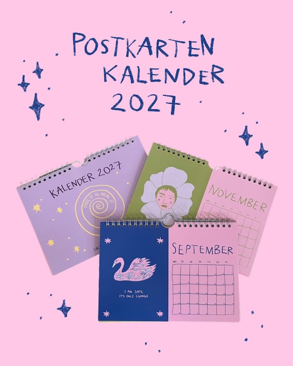 Postkarten Kalender 2027 - Affirmationen - A5