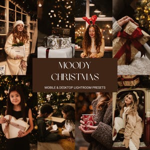10 Moody Christmas Lightroom Presets,Christmas Presets,Holiday Presets,Family Presets,Cozy Christmas Presets,Festive Presets,Winter Presets