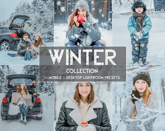 10 Snowy Winter Lightroom Presets, Mobile & Desktop (DNG, XMP)