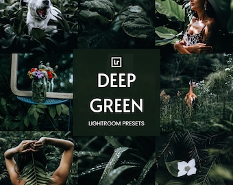 10 Deep Green Lightroom Presets: Moody Cinematic Forest Photography (Mobile & Desktop DNG/XMP Files)