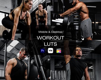 Gym Workout LUTs: Fitness Video Color Grading Presets (Digitaler Download)