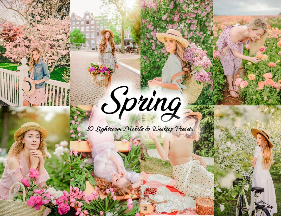 10 SPRING Lightroom Presets, Desktop & Mobile Lightroom Presets ...