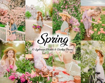 Spring Lightroom Presets, Vibrant Colorful Filters (Desktop & Mobile)
