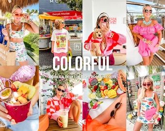 10 BRIGHT COLORFUL Lightroom Presets, Mobile & Desktop, Vibrant Presets, Color Pop Presets, Summer Presets, Beach Presets, Instagram Presets
