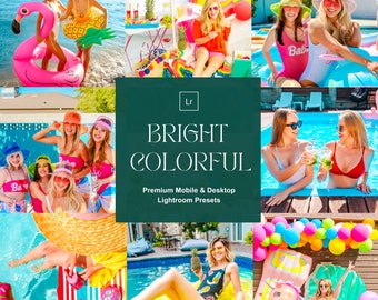 10 Bright & Colorful Mobile And Desktop Lightroom Presets.Bright Photo Presets,Colorful Presets,Vibrant Blogger Presets,Influencer Presets