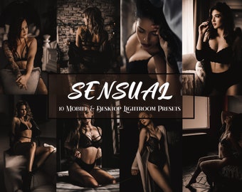 10 Boudoir Photography Lightroom Mobile & Desktop Lightroom Presets, Boudoir Lightroom Presets, Lingerie Boudoir Presets, Dark Filter