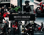 10 MOTORCYCLE Lightroom Presets, Mobile & Desktop | Biker Presets | Dark Moody Automotive Presets | Photo Filters