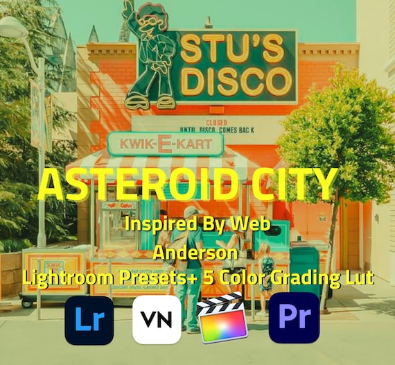 Wes Anderson Asteroid City Lightroom Presets, Wes Anderson Lightroom Presets, Asteroid Color Grading Lut, Cinematic Movie Presets And Lut