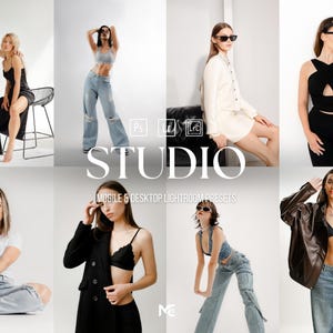 15 STUDIO ポートレート Lightroom プリセット、モバイル & デスクトップ、スキンプリセット、ポートレートプリセット、Instagram プリセット、屋内プリセット