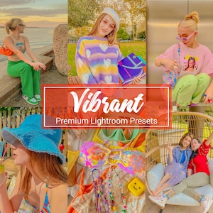 10 Vibrant Lightroom Presets, Colorful Presets, Bright Presets, Instagram Feed Presets, Summer Presets, Mobile Lightroom Presets,
