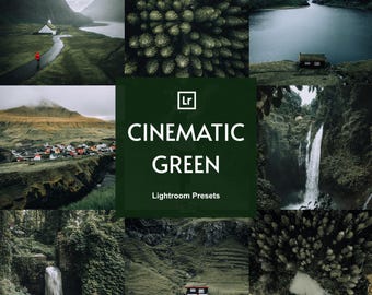 10 Cinematic Green Lightroom Moblie & Desktop Presets, Cinematic Lightroom Presets, Forest Presets, Moody Green Presets,Travel Presets