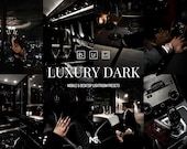 10 Dark Luxury Lightroom Presets, Mobile Presets,Dark Aesthetic Presets, Editorial Black Presets, Moody Dark Filter, Instagram Luxury Filter