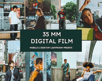 10 préréglages Lightoom pour films numériques, films rétro prédéfinis, films préréglés, préréglages analogiques, préréglages Instagram, préréglages mobiles, préréglages granuleux