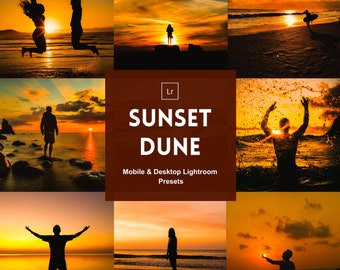10 Sunset Mobile & Desktop Lightroom Presets,Golden Hour Presets,Beach Instagram Presets,Blogger Presets,Warm Presets,Summer Presets
