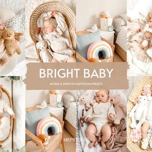 10 BRIGHT BABY Lightroom Presets, Bright Clean Presets, Baby Presets, Newborn Presets, Mommy Blogger Presets, Mobile & Desktop, Instagram Presets