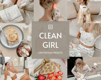 10 CLEAN GIRL Lightroom Presets,That Girl Presets,Aesthetic Presets,Natural Presets,No Filter Presets,Bright Airy Presets,Instagram Presets