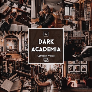 10 Dark Academia Mobile &  Desktop Lightroom Presets,Dark Academia Presets,Dark Brown Presets,Blooger Lightroom Presets,Instagram Presets