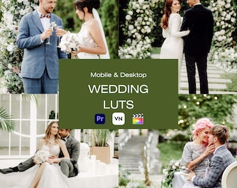 10 Bright Airy Wedding LUTs For Color Grading,Cinematic Wedding LUTs,Light Airy LUTs,Premiere Pro LUTs,VN LUTs,Final Cut Pro LUTs,Video LUTs
