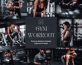 10 Gym & Fitness Lightroom Presets,Gym Presets,Fitness Lightroom Presets,Dark Presets,Influencer Gym Presets,Instagram Presets,Mobile Preset
