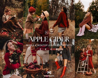 12 APPLE CIDER Lightroom Presets, Mobile & Desktop Presets, Apple Pie Presets, Harvest Presets, Earthy Presets, Moody, Warm, Autumn Presets