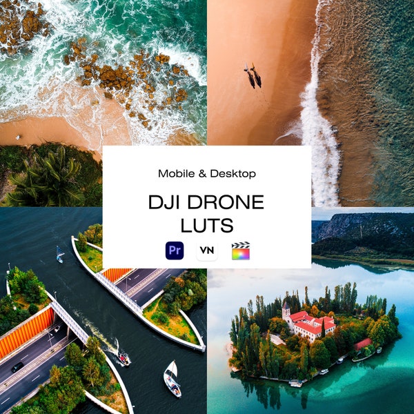 DJI Drone LUTs Color Grading For Video,Drone Luts, Premiere Pro LUTs,VN LUTs,Final Cut,Da Vinci,Cinematic Drone LUTs,Video Luts