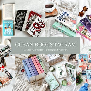 10 saubere Lesezeichen Lightroom Voreinstellungen, heller Lesezeichen Filter, literarische Voreinstellungen, Buch Blogger Instagram Filter, mobile & Desktop Voreinstellungen