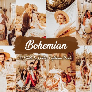 10 Bohemian Lightroom Presets , Boho Lightroom Presets , Bohemian Style Presets, Moody Warm Presets ,Brown Presets, Rustic Lightroom Presets