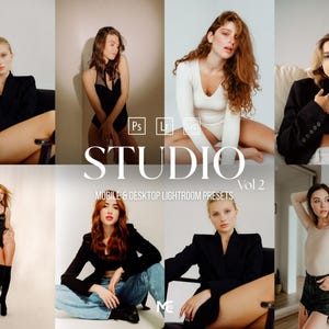 20 STUDIO Portrait Lightroom Presets, Mobile & Desktop Presets, Portrait Lightroom Presets, Skin Presets, Warm Presets, Indoor Presets