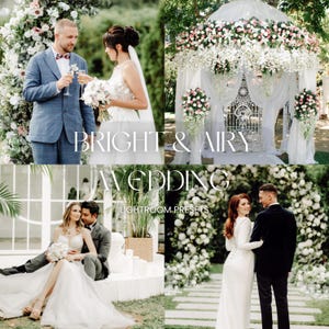 10 Bright & Airy Wedding Lightroom Presets,Light Airy Presets For Wedding,Bright Presets,Couple Presets, Mobile Presets,Lightroom Presets