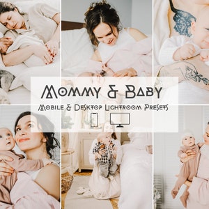 10 jasnych presetów dla mam i dzieci Lightroom, presety dla noworodków na urządzenia mobilne i komputery stacjonarne, presety dla mam i dzieci, presety dla blogerów