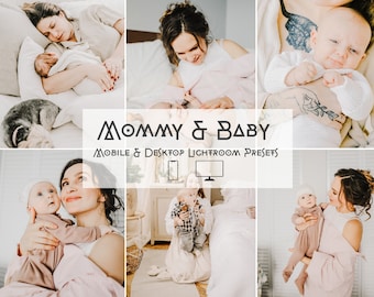 Bright Mommy en Baby Lightroom-voorinstellingen, mobiel en desktop